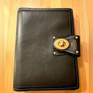 Coach Vintage Black Leather Legacy Turnkey Dayplanner